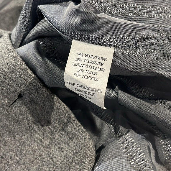 Cynthia by Cynthia Steffe Grey Wool Zigzag-Trim Blazer - Picture 14 of 14